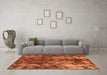 Machine Washable Abstract Orange Modern Area Rugs in a Living Room, wshabs830org