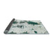 Sideview of Abstract Dark Sea Green Modern Rug, abs831