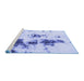 Sideview of Machine Washable Abstract Blue Modern Rug, wshabs831blu