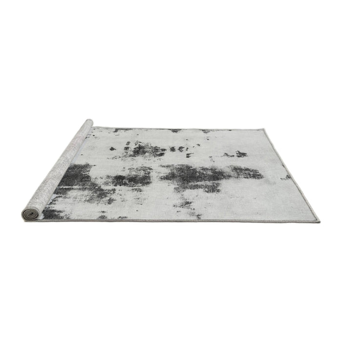 Sideview of Machine Washable Abstract Gray Modern Rug, wshabs831gry