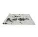 Sideview of Machine Washable Abstract Gray Modern Rug, wshabs831gry