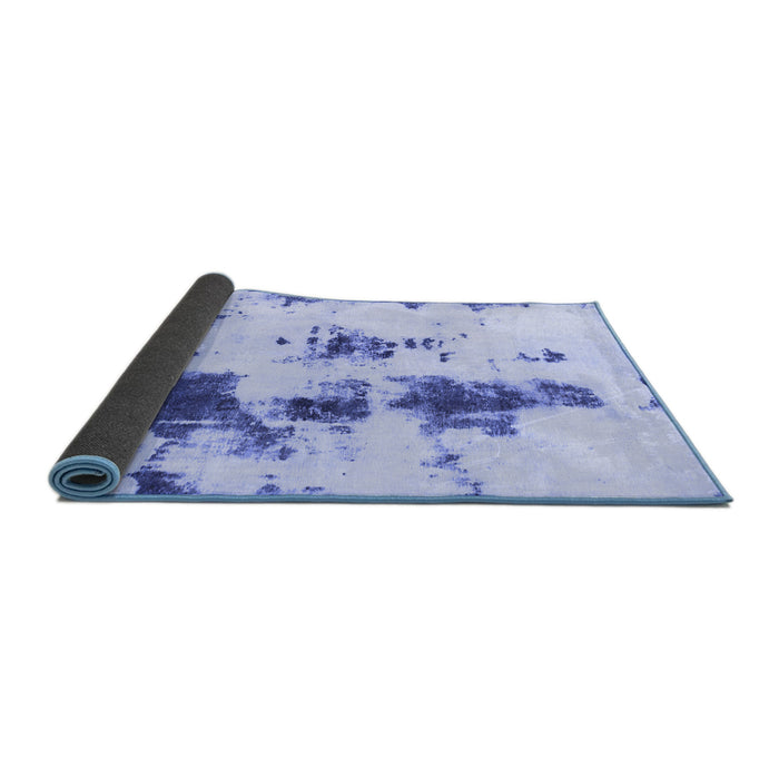 Sideview of Abstract Blue Modern Rug, abs831blu