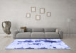 Machine Washable Abstract Blue Modern Rug in a Living Room, wshabs831blu