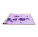 Sideview of Machine Washable Abstract Purple Modern Area Rugs, wshabs831pur