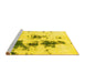 Sideview of Machine Washable Abstract Yellow Modern Rug, wshabs831yw