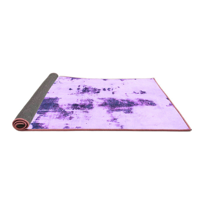 Sideview of Abstract Purple Modern Rug, abs831pur
