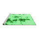 Sideview of Machine Washable Abstract Green Modern Area Rugs, wshabs831grn