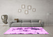 Machine Washable Abstract Pink Modern Rug in a Living Room, wshabs831pnk