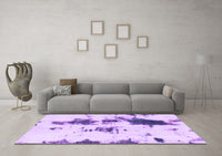 Machine Washable Abstract Purple Modern Rug, wshabs831pur