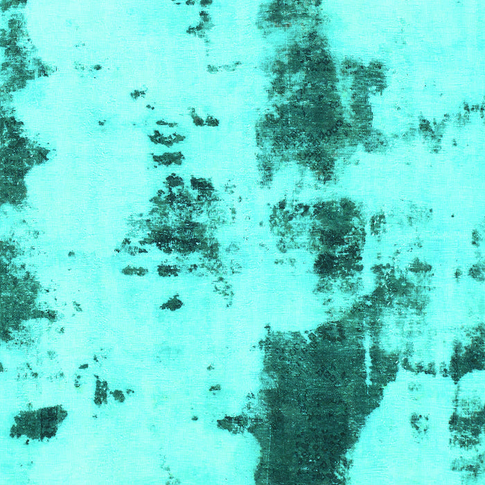 Machine Washable Abstract Turquoise Modern Area Rugs, wshabs831turq