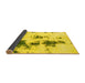 Sideview of Abstract Yellow Modern Rug, abs831yw