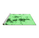 Sideview of Machine Washable Abstract Emerald Green Modern Area Rugs, wshabs831emgrn