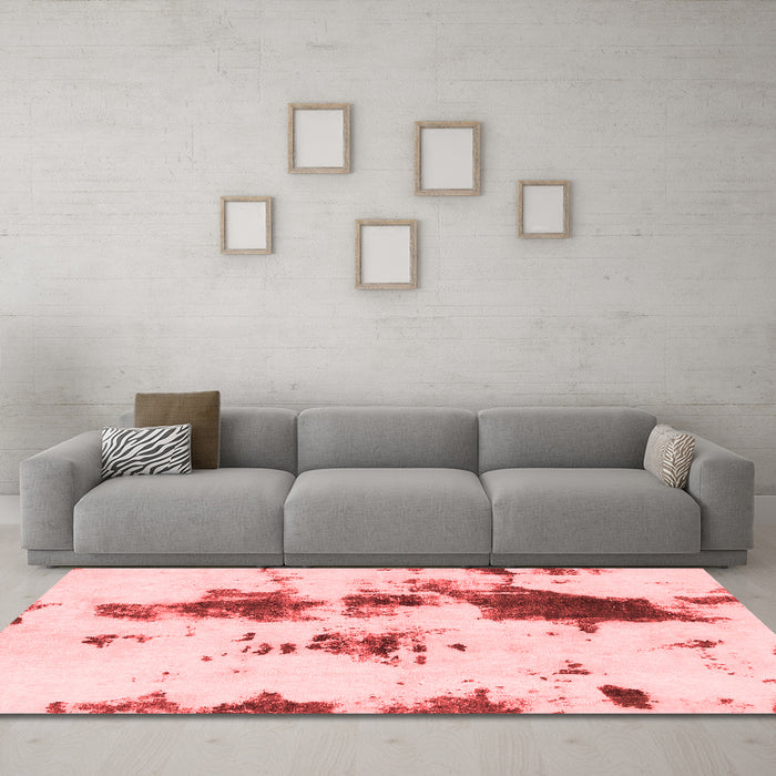 Modern Red Washable Rugs