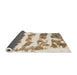 Sideview of Abstract Gold Modern Rug, abs832