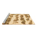 Sideview of Machine Washable Abstract Brown Modern Rug, wshabs832brn