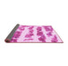 Sideview of Abstract Pink Modern Rug, abs832pnk