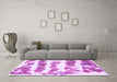 Machine Washable Abstract Purple Modern Area Rugs in a Living Room, wshabs832pur