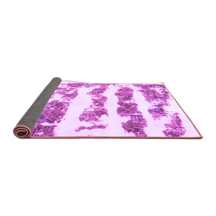 Sideview of Abstract Purple Modern Rug, abs832pur