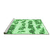 Sideview of Machine Washable Abstract Emerald Green Modern Area Rugs, wshabs832emgrn