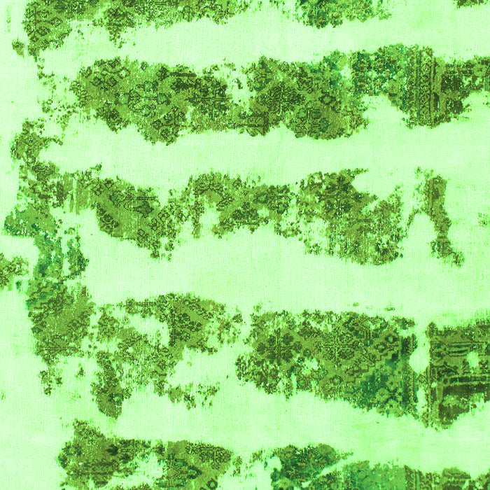 Machine Washable Abstract Green Modern Area Rugs, wshabs832grn