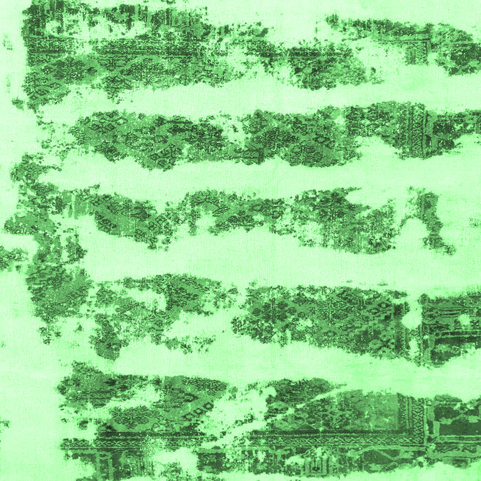 Square Abstract Emerald Green Modern Rug, abs832emgrn