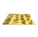 Sideview of Machine Washable Abstract Yellow Modern Rug, wshabs832yw