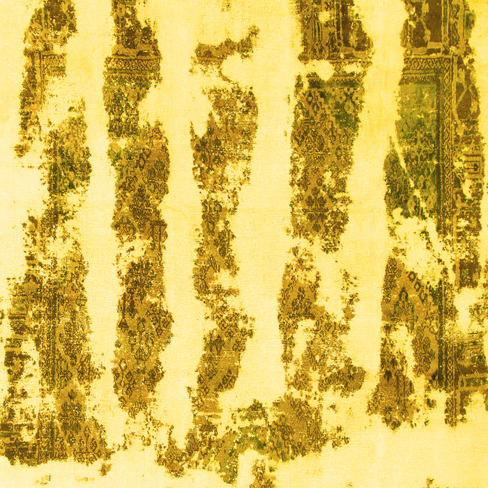 Square Abstract Yellow Modern Rug, abs832yw