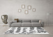 Machine Washable Abstract Gray Modern Rug in a Living Room,, wshabs832gry