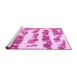 Sideview of Machine Washable Abstract Pink Modern Rug, wshabs832pnk