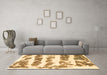 Machine Washable Abstract Brown Modern Rug in a Living Room,, wshabs832brn