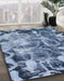 Machine Washable Abstract Sky Blue Rug in a Family Room, wshabs833