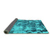 Sideview of Persian Turquoise Bohemian Rug, abs833turq