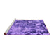 Sideview of Machine Washable Persian Purple Bohemian Area Rugs, wshabs833pur