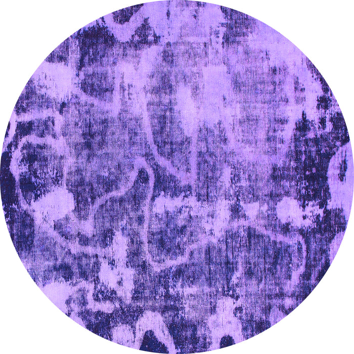 Round Persian Purple Bohemian Rug, abs833pur