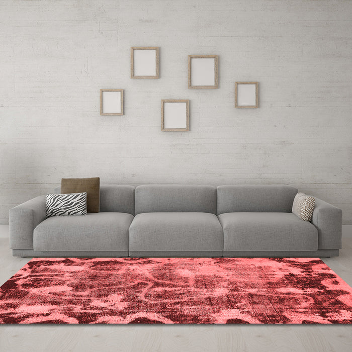 Bohemian Red Washable Rugs