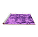 Sideview of Machine Washable Persian Pink Bohemian Rug, wshabs833pnk