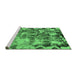 Sideview of Machine Washable Persian Emerald Green Bohemian Area Rugs, wshabs833emgrn