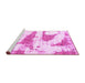 Sideview of Machine Washable Abstract Pink Modern Rug, wshabs834pnk