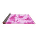 Sideview of Abstract Pink Modern Rug, abs834pnk