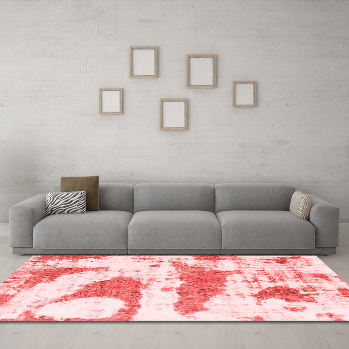 Modern Red Washable Rugs