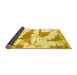 Sideview of Abstract Yellow Modern Rug, abs834yw