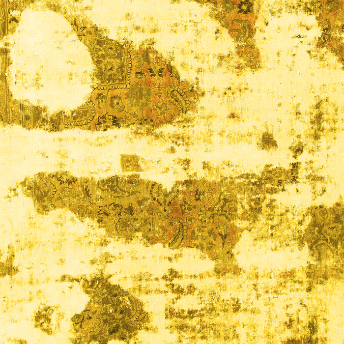 Abstract Yellow Modern Rug, abs834yw