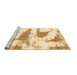 Sideview of Machine Washable Abstract Brown Modern Rug, wshabs834brn