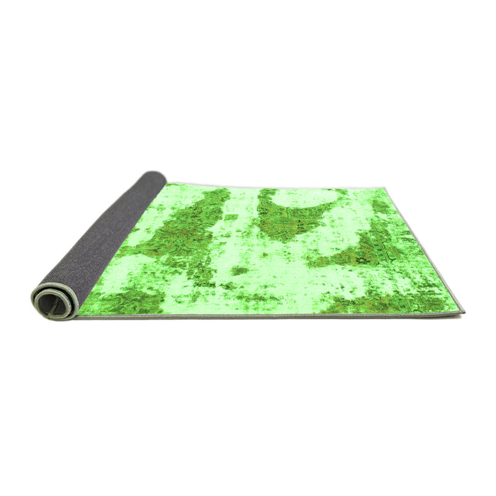 Sideview of Abstract Green Modern Rug, abs834grn