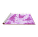 Sideview of Machine Washable Abstract Purple Modern Area Rugs, wshabs834pur