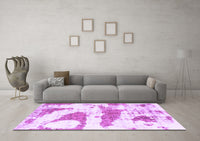 Machine Washable Abstract Purple Modern Rug, wshabs834pur