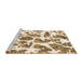 Sideview of Machine Washable Abstract Light Brown Rug, wshabs835