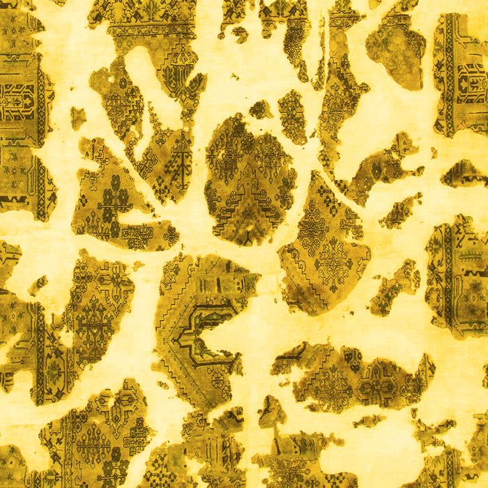 Machine Washable Abstract Yellow Modern Rug, wshabs835yw