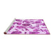 Sideview of Machine Washable Abstract Purple Modern Area Rugs, wshabs835pur