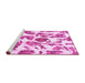 Sideview of Machine Washable Abstract Pink Modern Rug, wshabs835pnk